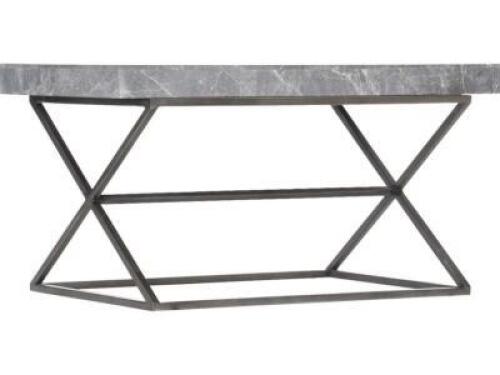 DESCRIPTION: MCCRAY GRAY STONE/ANTIQUE BRONZE 25" RECTANGULAR END TABLE BRAND/MODEL: BERNHARDT BH422011 RETAIL$: $614.00 QTY: 1