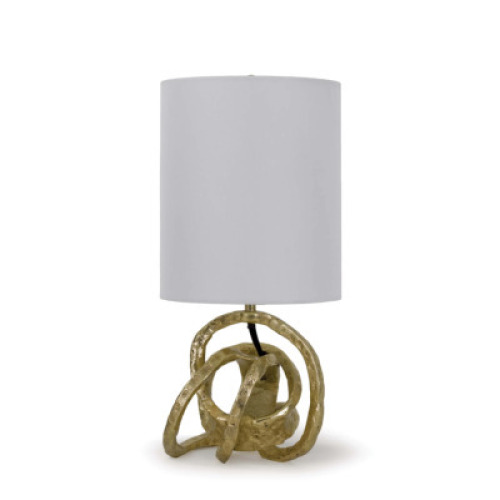 DESCRIPTION: MINI KNOT LAMP IN SOFT GOLD BRAND/MODEL: REGINA ANDREW 13-1134GLD RETAIL$: $247.00 QTY: 1
