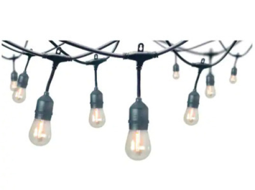 12-LIGHT INDOOR/OUTDOOR 24' STRING LIGHT WITH S14 FILAMENT LED BULBS