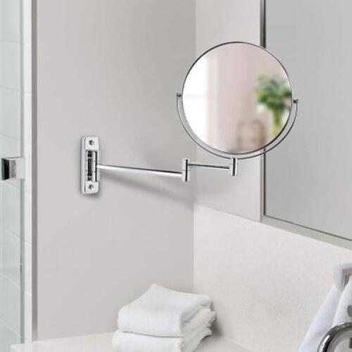 COSMO WALL MOUNT MIRROR WITH FOLDING ARM IN CHROME