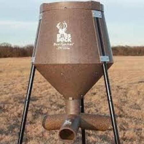 DESCRIPTION: (1) GRAVITY SYSTEM FEEDER BRAND/MODEL: BOSS BUCK INFORMATION: BROWN SIZE: 350 LBS RETAIL$: $369.99 EA QTY: 1