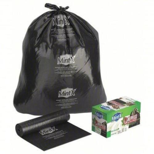 DESCRIPTION: (1) CASE OF (150) RODENT REPELLENT TRASH BAGS BRAND/MODEL: MINT-X #14L026 INFORMATION: BLACK SIZE: 38"W 60" H 60 GAL RETAIL$: $76.09 TOTA