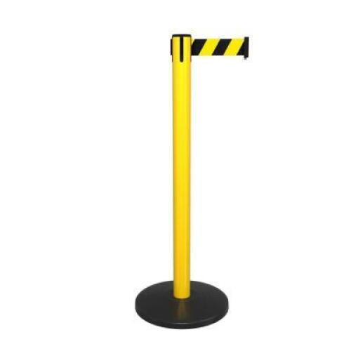 DESCRIPTION: (1) PUBLIC GUIDANCE SYSTEM, BARRIERS BRAND/MODEL: LAVI INDUSTRIES INFORMATION: YELLOW WITH BLACK SIZE: 40" POST, 10' BELT RETAIL$: $134.9