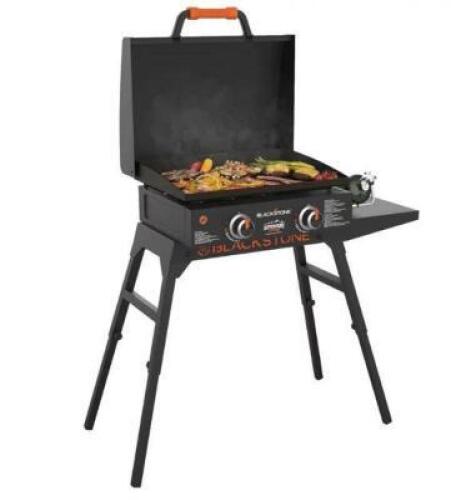 DESCRIPTION: (1) 22" GRIDDLE W/ STAND & ADAPTER BRAND/MODEL: BLACKSTONE/1891 INFORMATION: 361 SQIN COOKING SURFACE, REAR GREASE MANAGEMENT SYSTEM RETA