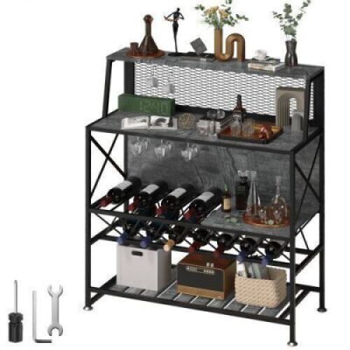 (1) WINE RACK HOME BAR TABLE