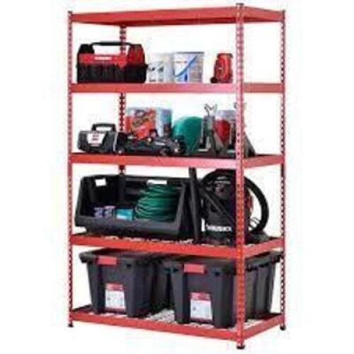 DESCRIPTION: (1) SET OF METAL SHELVING BRAND/MODEL: HUSKY INFORMATION: RED SIZE: MUST COME INSPECT RETAIL$: $199.99 EA QTY: 1