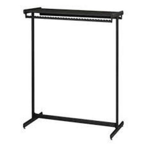 DESCRIPTION: (1) DOUBLE SIDED GARMENT RACK, MOBILE BRAND/MODEL: QUARTET #20314 INFORMATION: BLACK SIZE: 48" RETAIL$: $468.49 EA QTY: 1