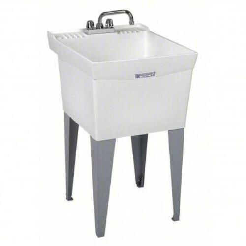 DESCRIPTION: (1) UTILITY SINK BRAND/MODEL: MUSTEE #1RLN8 SIZE: 34 IN OVERALL HT, 24 IN OVERALL LG, 13 IN BOWL DP RETAIL$: $116.55 EA QTY: 1