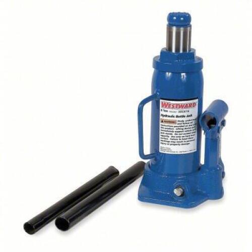 DESCRIPTION: (1) HIGH CLEARANCE BOTTLE JACK BRAND/MODEL: WESTWARD #3ZC61 INFORMATION: BLUE SIZE: STEEL, MANUAL HANDLE, MECHANICAL, 8 7/8 IN MIN HT RET