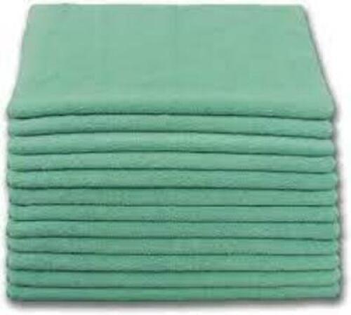 DESCRIPTION: (1) PACK OF APPROX (100) MICROFIBER CLEANING TOWELS INFORMATION: GREEN SIZE: 12" X 12" RETAIL$: $59.99 TOTAL QTY: 1