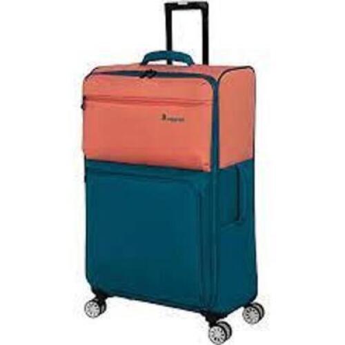 DESCRIPTION: (1) SOFT SIDE LUGGAGE BAG BRAND/MODEL: IT LUGGAGE INFORMATION: PINK, DUO-TONE SIZE: 21.3" X 14" X 8.5" RETAIL$: $79.09 EA QTY: 1
