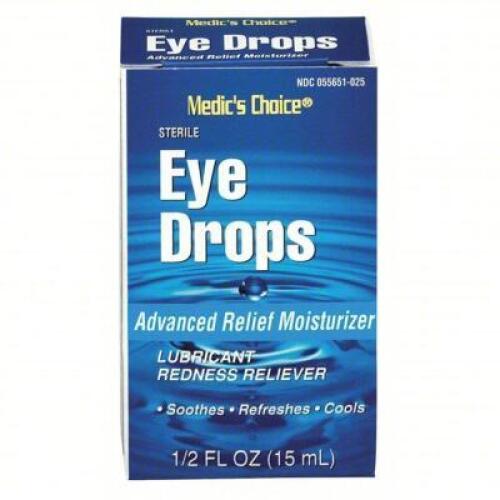 DESCRIPTION: (2) CASES OF (24) EYE DROPS BRAND/MODEL: MEDICS CHOICE #463L71 SIZE: 0.5 OZ RETAIL$: $5.69 PER DROPS QTY: 2