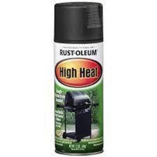 DESCRIPTION: (6) CANS OF HIGH HEAT SPRAYPAINT BRAND/MODEL: RUST-OLEUM #7778830 INFORMATION: HIGH HEAT BBQ BLACK SIZE: 12 OZ RETAIL$: $14.00 EA QTY: 6