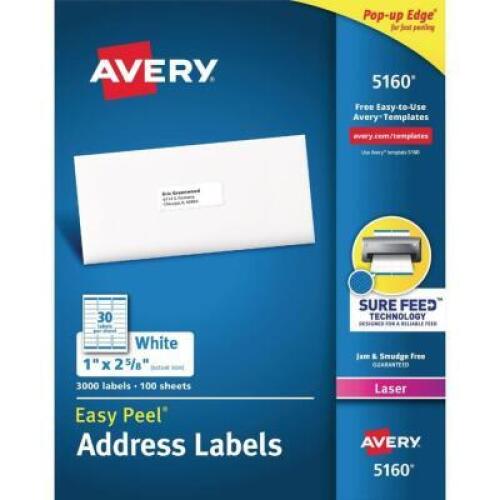 DESCRIPTION: (1) CASE OF (500) SHEETS OF LABELS BRAND/MODEL: 30U500S QTY: 1