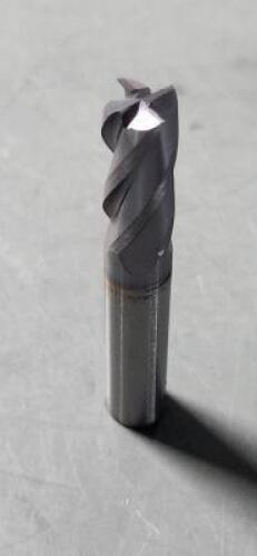 DESCRIPTION: (3) SOLID CARBIDE SQ END MILL BRAND/MODEL: GARR 13234 SIZE: 3/8" 7/8" LOC RETAIL$: $33.20 EA QTY: 3