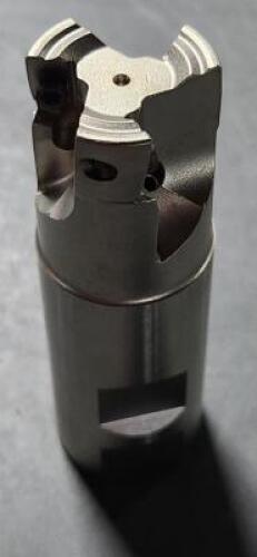 DESCRIPTION: (1) INDEXABLE CHAMFER AND ANGLE INDEXABLE END MILL BRAND/MODEL: HERTEL HEM422.125.R.03.15 RETAIL$: $179.99 QTY: 1