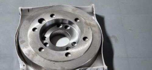 DESCRIPTION: (1) LATHE CHUCK ADAPTER BACK PLATE BRAND/MODEL: BISON 7-873-086 SIZE: 8" RETAIL$: $202.71 QTY: 1
