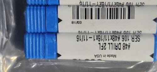 DESCRIPTION: (10) SOLID CARBIDE STRAIGHT FLUTE DRILL BITS BRAND/MODEL: SGS 56048 SIZE: #48 RETAIL$: $37.40 EA QTY: 10