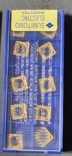 DESCRIPTION: (20) SCMT32.52 CARBIDE TURNING INSERTS BRAND/MODEL: SUMITOMO SCMT32.52ESU RETAIL$: $11.19 PER INSERT QTY: 20