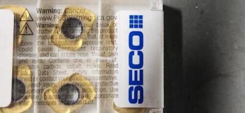 DESCRIPTION: (10) LPKT STYLE CARBIDE MILLING INSERTS BRAND/MODEL: SECO LPKT09T420TR-M13 RETAIL$: $ 13.20 PER INSERT QTY: 10