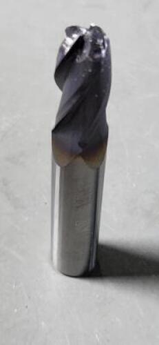 DESCRIPTION: (4) SOLID CARBIDE BALL NOSE END MILL BRAND/MODEL: NIAGARA N86369 SIZE: 0.4688" 1" LOC RETAIL$: $94.70 QTY: 4