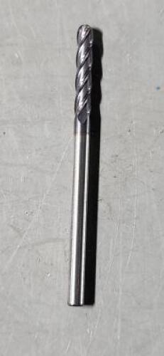 DESCRIPTION: (4) SOLID CARIDE BALL NOSE END MILL BRAND/MODEL: NIAGARA N56026 SIZE: 0.125" DIA 0.625" LOC RETAIL$: $27.40 EA QTY: 4