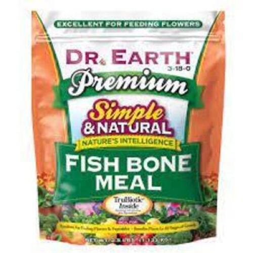 DESCRIPTION: (3) ORGANIC FISH BONE MEAL BRAND/MODEL: DR EARTH SIZE: 2.5 LB RETAIL$: $14.99 EA QTY: 3