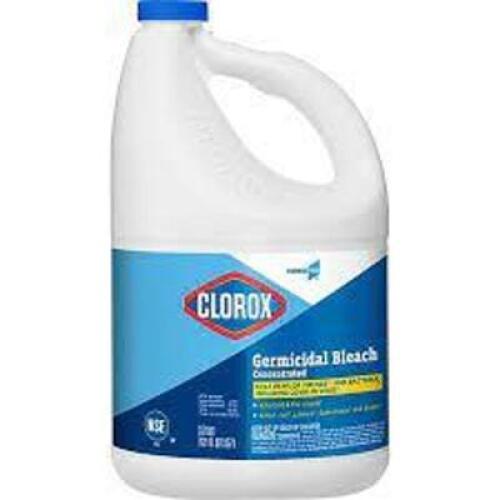 DESCRIPTION: (2) GERMICIDAL BLEACH CINCENTRATE BRAND/MODEL: CLOROX SIZE: 1 GALLON RETAIL$: $16.52 EA QTY: 2