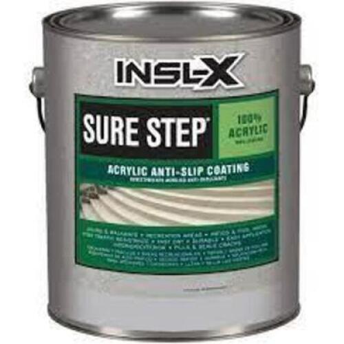 DESCRIPTION: (2) ANTI SLIP ACRYLIC LATEX FLOOR PAINT BRAND/MODEL: INSL-X #SU-0310 INFORMATION: LIGHT GRAY SIZE: 1 GALLON RETAIL$: $50.00 EA QTY: 2