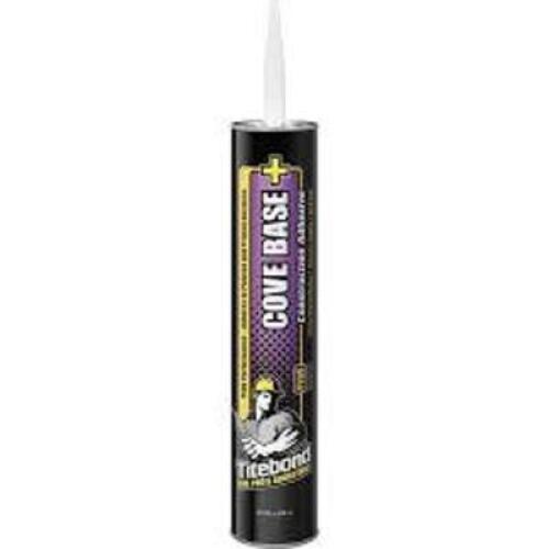 DESCRIPTION: (6) CONSTRUCTION ADHESIVE BRAND/MODEL: TITEBOND COVE BASE PLUS #13A975 SIZE: 28 FL OZ RETAIL$: $ QTY: 6