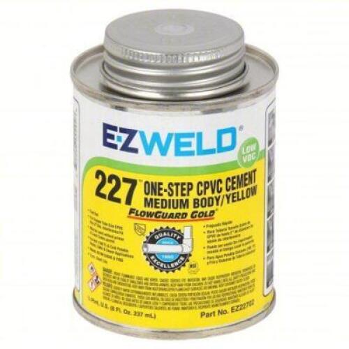 DESCRIPTION: (4) PIPE CEMENT BRAND/MODEL: EZ WELD 227 #1RG63 SIZE: 8 FL OZ RETAIL$: $5.57 EA QTY: 4