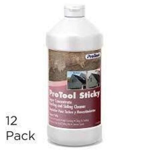 DESCRIPTION: (6) SUPER CONCENTRATE ROOFING AND SIDING CLEANER BRAND/MODEL: PROTOOL STICKY SIZE: 1 PT RETAIL$: $6.50 EA QTY: 6