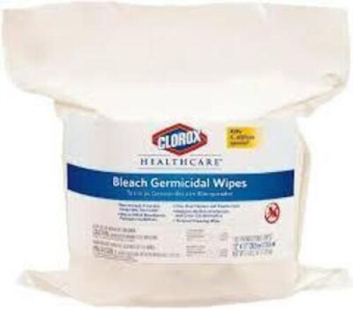 DESCRIPTION: (2) BAGS OF BLEACH GERMICIDAL WIPES BRAND/MODEL: CLOROX HEALTHCARE SIZE: 110 WIPES RETAIL$: $34.99 TOTAL QTY: 2
