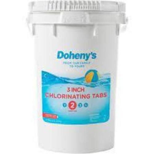 DESCRIPTION: (1) CHLORINATING TABS BRAND/MODEL: DOHENY'S INFORMATION: SANITIZE SIZE: 50 LB RETAIL$: $220.00 EA QTY: 1