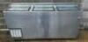 GLASTENDER 72" THREE WELL HORIZONTAL BOTTLE BOX. - POWERS ON AND COOLING