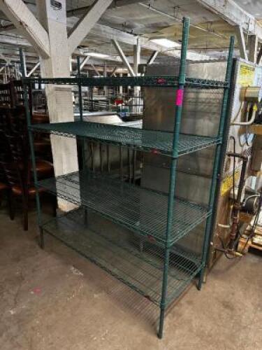 60" X 24" FOUR TIER COATED WIRE SHELF