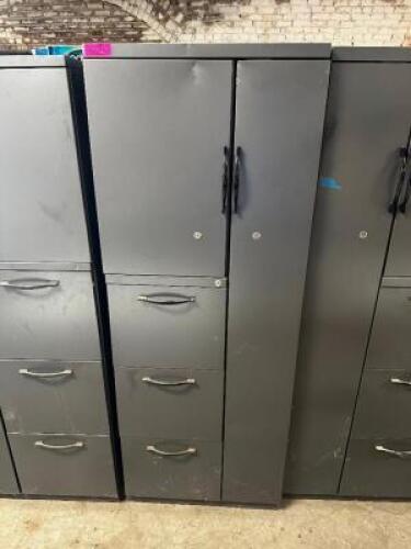 30" METAL FILE CABINET / WARDROBE COMBO