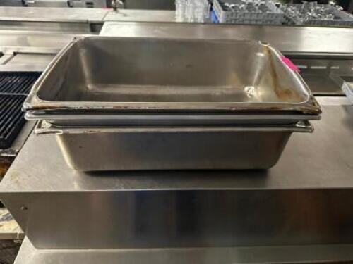 (4) FULL SIZE STAINLESS INSERTS