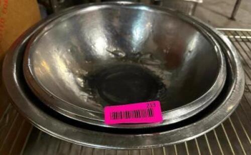 (4) ASSORTED STAINLESS MIXING BOWLS