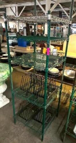 24" X 24" FOUR TIER COATED WIRE SHELF