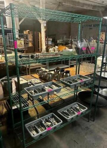 48" X 18" FOUR TIER COATED WIRE SHELF