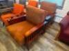DESCRIPTION: (2) TAN UPHOLSTERED ARM CHAIRS W/ WOODEN ARM RESTS. IN GOOD CONDITION. LOCATION: UPSTAIRS THIS LOT IS: SOLD BY THE PIECE QTY: 2 - 2