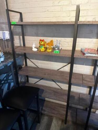 DESCRIPTION: 36" X 12" FIVE TIER MODERN STYLE BOOK SHELF. ADDITIONAL INFORMATION NO CONTENTS SIZE 36" X 12" X 72" LOCATION: UPSTAIRS QTY: 1