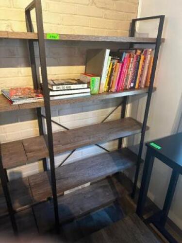 DESCRIPTION: 36" X 12" FIVE TIER MODERN STYLE BOOK SHELF. ADDITIONAL INFORMATION NO CONTENTS SIZE 36" X 12" X 72" LOCATION: UPSTAIRS QTY: 1
