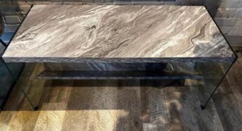 DESCRIPTION: COMPOSITE TOP 36" LOW COFFEE TABLE LOCATION: UPSTAIRS QTY: 1