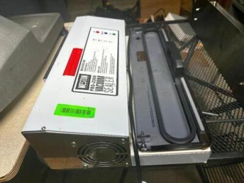 DESCRIPTION: WESTON PRO-2300 VACUUM SEALER BRAND / MODEL: WESTON PRO-2300 ADDITIONAL INFORMATION RETAILS FOR $400 LOCATION: BASEMENT QTY: 1