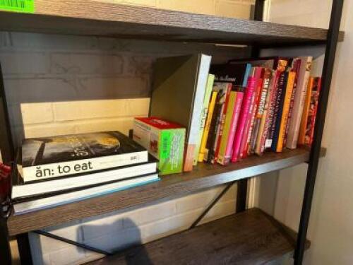 DESCRIPTION: (1) LOT OF ASSORTED COOK BOOKS AND ADDITIONAL READING MATERIAL LOCATION: UPSTAIRS THIS LOT IS: ONE MONEY QTY: 1