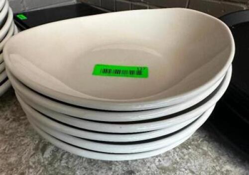DESCRIPTION: (6) 10" CHINA SALAD BOWLS SIZE 10" LOCATION: BAR / MAIN FLOOR THIS LOT IS: SOLD BY THE PIECE QTY: 6