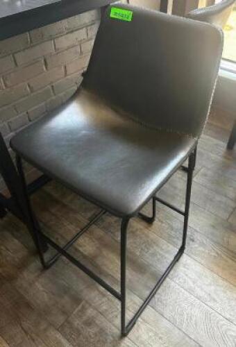 DESCRIPTION: (2) 30" GREY PADDED BAR STOOLS SIZE 30" LOCATION: BAR / MAIN FLOOR THIS LOT IS: SOLD BY THE PIECE QTY: 2