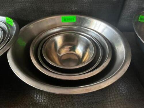 DESCRIPTION: (4) PIECE STAINLESS MIXING BOWL SET LOCATION: MAIN FLOOR THIS LOT IS: SOLD BY THE PIECE QTY: 4